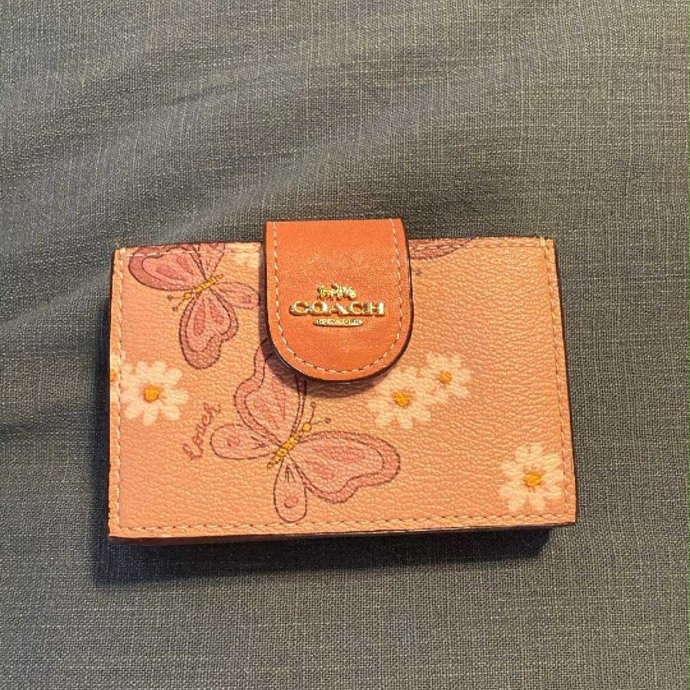 Coach Dusty Pink Butterfly Card Holder